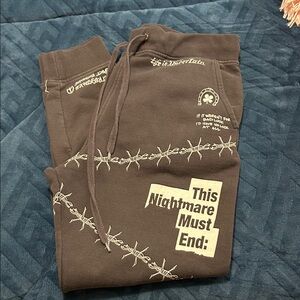 Ninth Hall Gray Graphic Graffiti Sweatpants